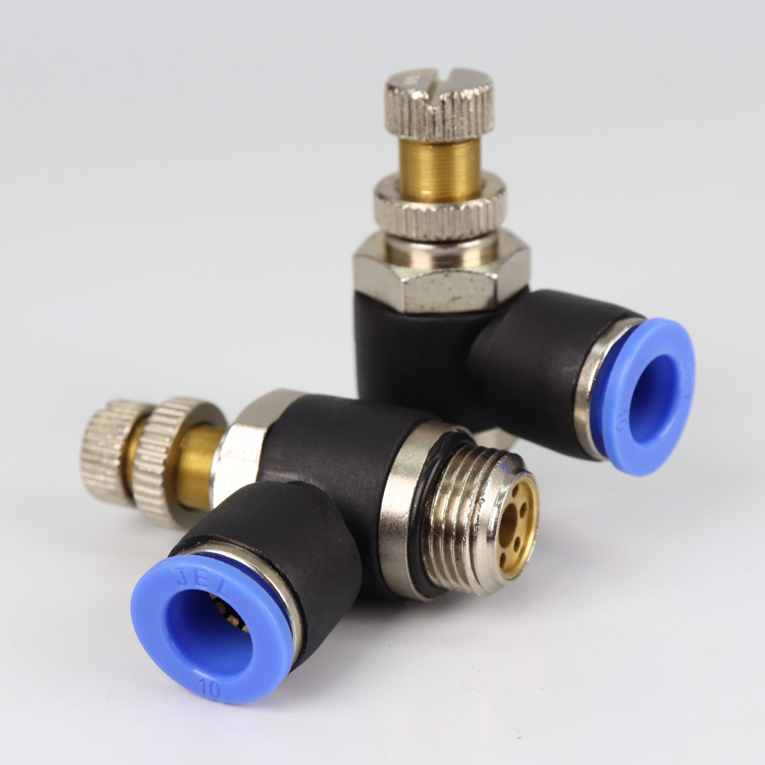 Connettore Valvola Pneumatici Universale Blu - Adattatore Tubo Gonfiaggio 37 Cm, Filettatura 12,5 Mm